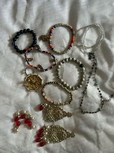 Boho Charm Bracelet, Ring &amp; Earring Set
