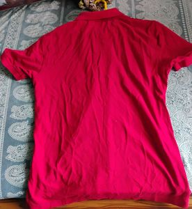 Men's Red Striped Polo Shirt