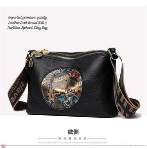 Embossed Elephant Sling Bag