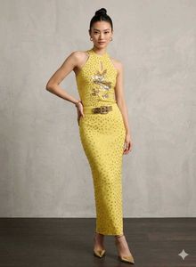 Sparkling Sequin Yellow Blouse