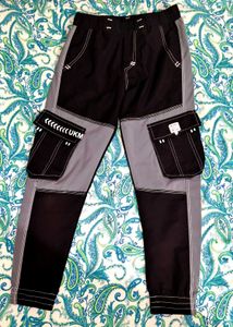 Stylish Black & Gray Cargo Pants