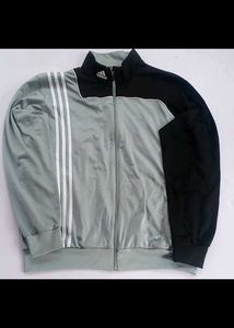 Adidas Track Jacket in stylish black &amp; grey