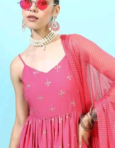 Elegant Pink Kurta Set with Dupatta