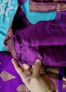 new pure dola silk saree..dual tone..soft..