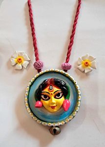 Handmade Acrylic Clay Necklace &amp; Earrings Set