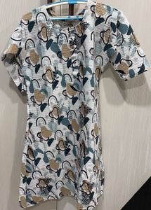 Patterned Casual Mini Dress