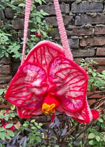 Handmade Crochet Orchid Bag