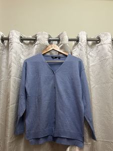 Light Blue V-Neck Cardigan
