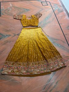 Designer Yellow Lehenga Choli Set