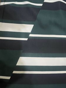 Zara Striped Mock Neck Top