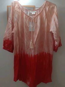 Tie-Dye Tassel Tunic Top