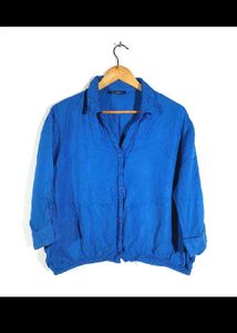 Oxolloxo Vibrant Blue Collared Shirt