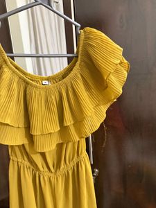 Mustard Yellow Ruffled Jumpsuit
