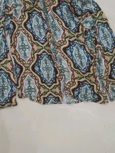 Bohemian Print Collared Shirt