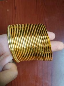 Plain Golden Metal Bangles