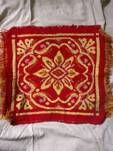 Red 💛 Pooja Aasan Alter Cloth Puja Chowki Asan