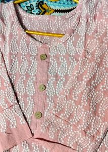 ELEGANT PEACH PINK KURTA 🩷