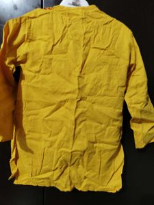 kids Yellow Kurta Dhoti Set