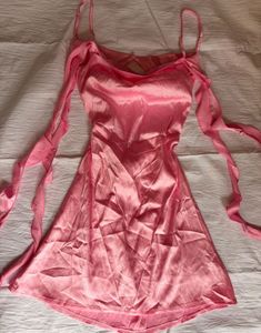pink ruffle dress