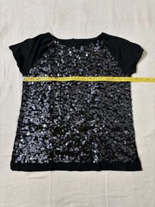 Black Sparkly Sequin  Top