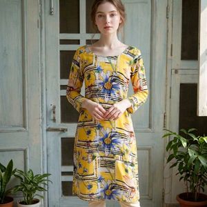 Vibrant Yellow Floral Print Kurta