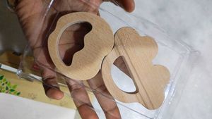 Wooden baby teether