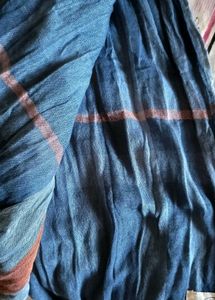 unisex blue patterned scarf/stole