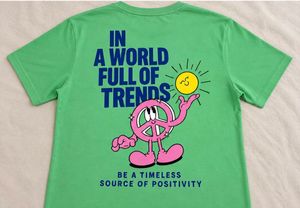 Green Peace Symbol Graphic T-Shirt