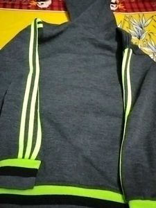 Stylish Zip-Up Hoodie with Neon Accents