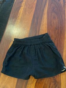 Black Button Detail Mini Skort