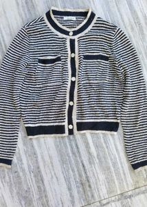 Striped Cardigan Sweater