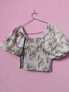 cute off white crop top