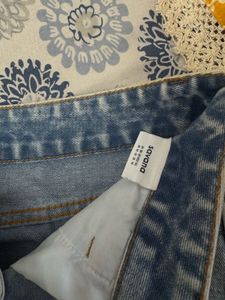 Acid Wash Denim Maxi Skirt