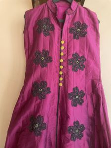 Elegant Pink Embroidered Anarkali