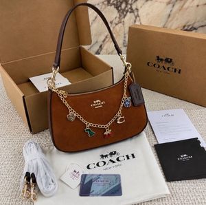 Coach Brown Suede Shoulder Bag