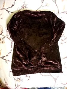 Sparkly Velvet Long Sleeve Top