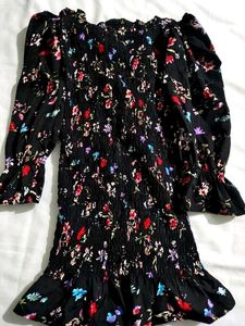 Chic Floral Print Mini Dress