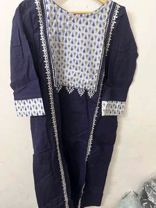 New Unused Cotton Kurta With Embroidery