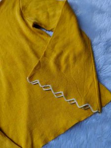 Mustard Yellow Flare Sleeve Top