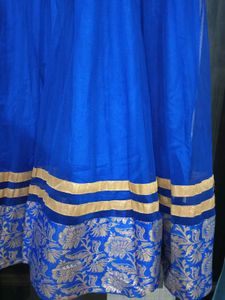 Elegant Blue Embroidered Anarkali