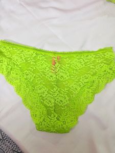 Neon Lace Bra and Panty Set