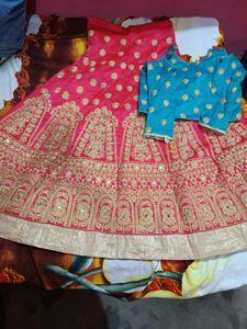Beautiful stylish party wear lehenga with crop top