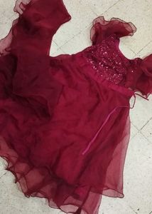 Stunning Red Sequined Lehenga Choli