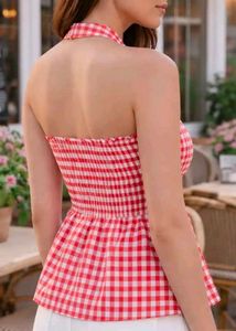 cute helter neck red top ✨