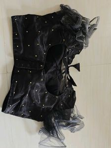 Stylish Black Embellished Blouse with net fashiona