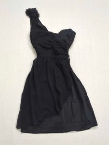 🖤 VINTAGE Y2K Black One-Shoulder Mini Dress