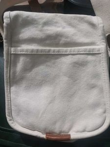 Chic Off-White Canvas Crossbody Bag
