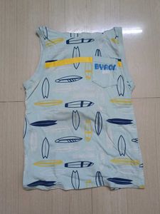 Surfboard Print Sleeveless Tee