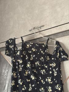 Chic Floral Cold Shoulder Mini Dress