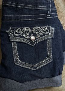 y2k embellished low rise shorts mudd